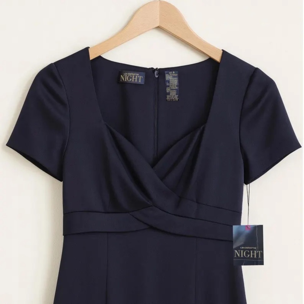 Liz Claiborne NIGHT Navy Evening Gown — Vintage with Tags (US 4)